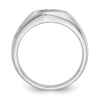 True Origin 14K White Gold Men's 1/5 carat Lab Grown Diamond VS+ F+ Complete Brushed and Polished Band
