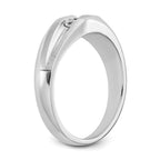 True Origin 14K White Gold Men's 1/5 carat Lab Grown Diamond VS+ F+ Complete Brushed and Polished Band