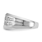 True Origin 14K White Gold Men's 1/2 carat Lab Grown Diamond VS+ F+ Complete Double Channel Band