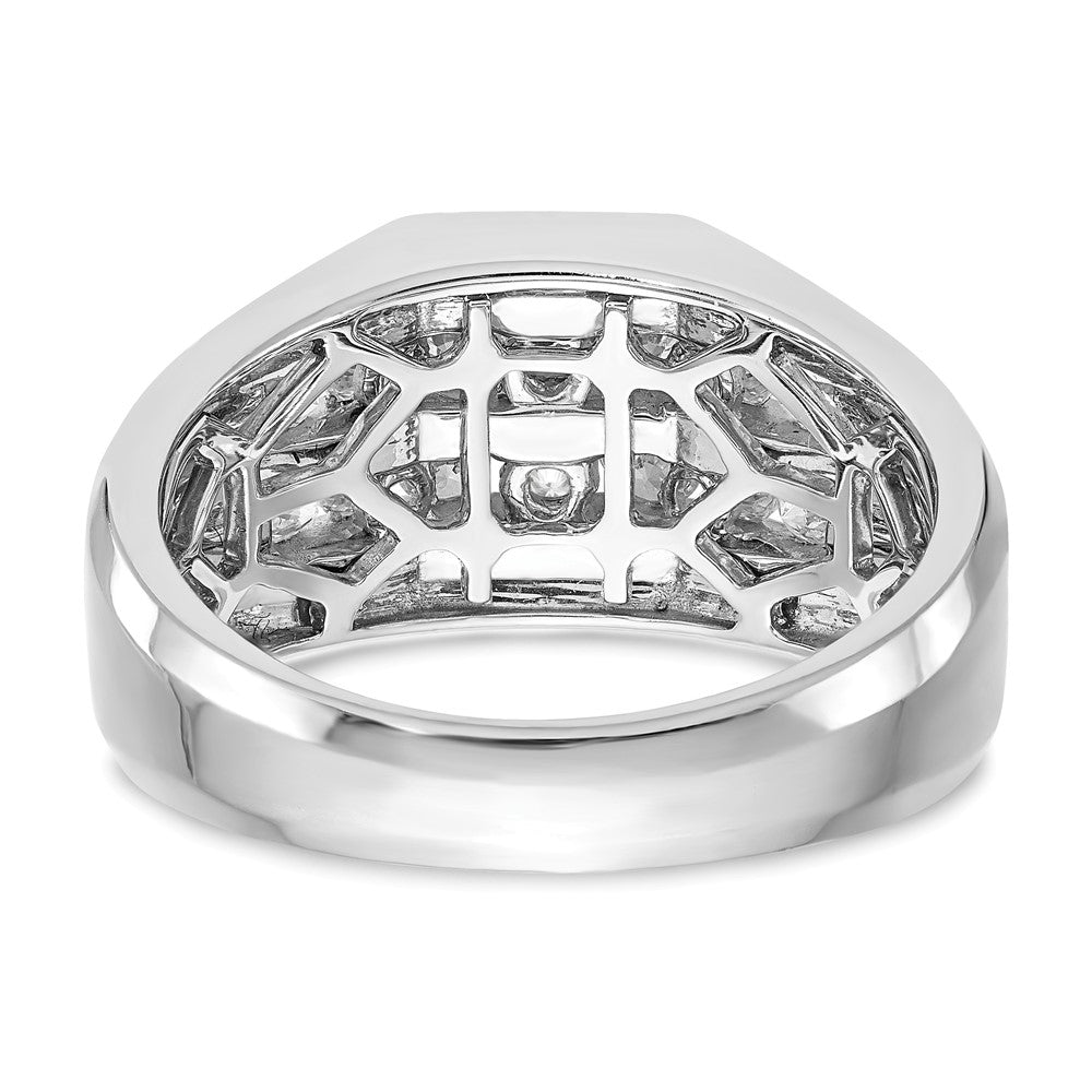 True Origin 14K White Gold Men's 1/2 carat Lab Grown Diamond VS+ F+ Complete Double Channel Band