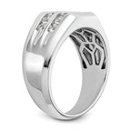 True Origin 14K White Gold Men's 1/2 carat Lab Grown Diamond VS+ F+ Complete Double Channel Band