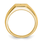 True Origin 14K Yellow Gold Men's 1/2 carat Lab Grown Diamond VS+ F+ Complete Double Channel Band