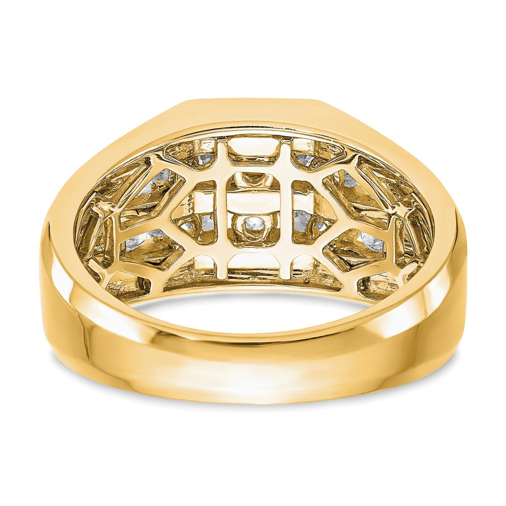 True Origin 14K Yellow Gold Men's 1/2 carat Lab Grown Diamond VS+ F+ Complete Double Channel Band