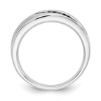 True Origin 14K White Gold Men's 1/2 carat Lab Grown Diamond VS/SI D E F Brushed and Polished Band