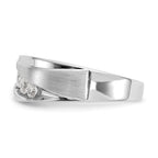 True Origin 14K White Gold Men's 1/2 carat Lab Grown Diamond VS/SI D E F Brushed and Polished Band