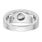 True Origin 14K White Gold Men's 1/2 carat Lab Grown Diamond VS/SI D E F Brushed and Polished Band