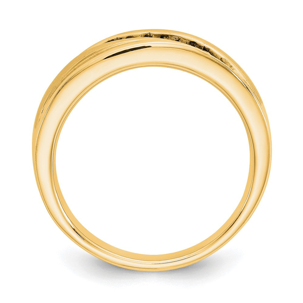 True Origin 14K Men's 1/2 carat Lab Grown Diamond VS/SI D E F Brushed and Polished Band