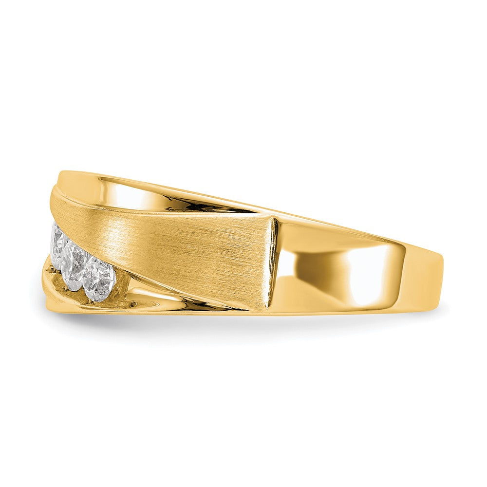 True Origin 14K Men's 1/2 carat Lab Grown Diamond VS/SI D E F Brushed and Polished Band