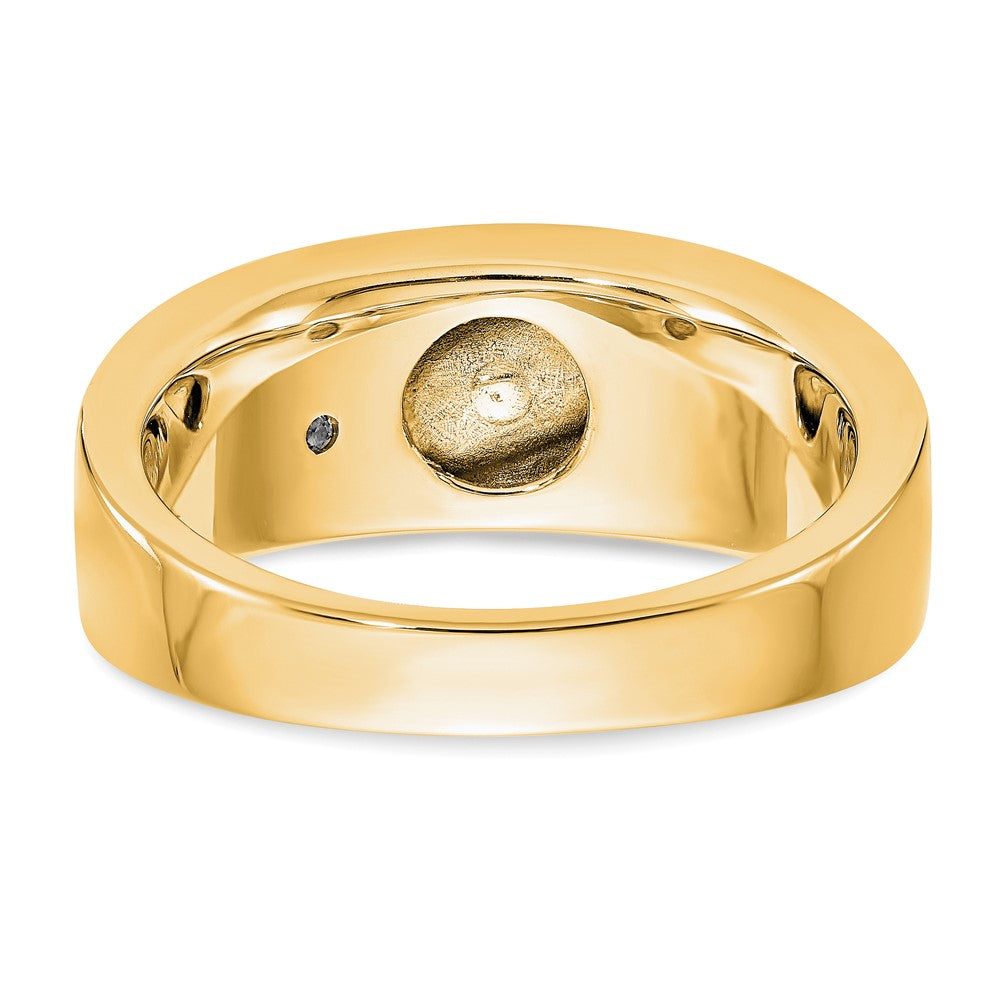 True Origin 14K Men's 1/2 carat Lab Grown Diamond VS/SI D E F Brushed and Polished Band