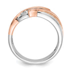 True Origin 14K Two-tone Men's 1/3 carat Lab Grown Diamond VS/SI D E F Brushed and Polished Band