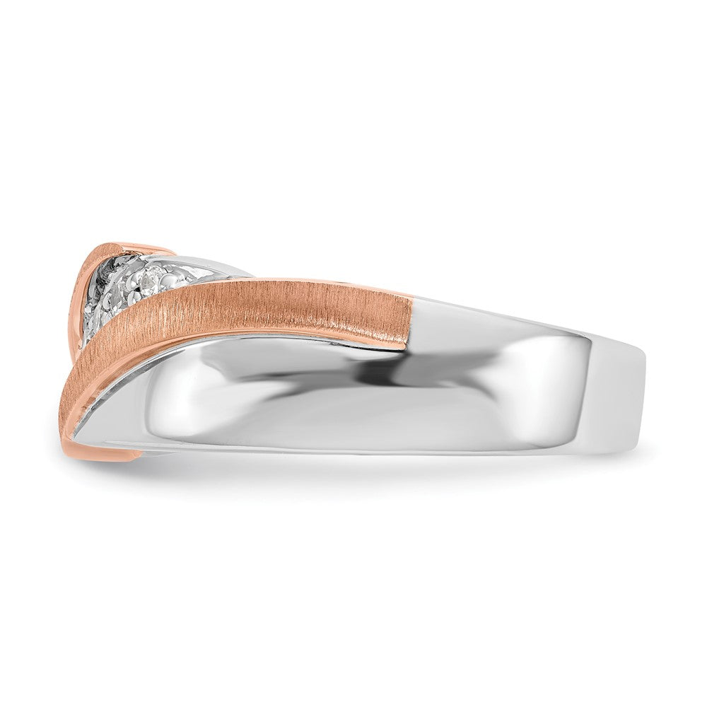 True Origin 14K Two-tone Men's 1/3 carat Lab Grown Diamond VS/SI D E F Brushed and Polished Band