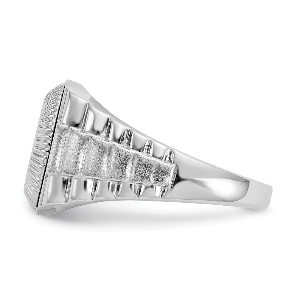 True Origin 14K White Gold Men's 1/4 carat Lab Grown Diamond VS+ F+ Complete Heirloom Ring