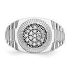True Origin 14K White Gold Men's 1/4 carat Lab Grown Diamond VS+ F+ Complete Heirloom Ring