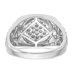 True Origin 14K White Gold Men's 1/4 carat Lab Grown Diamond VS+ F+ Complete Heirloom Ring