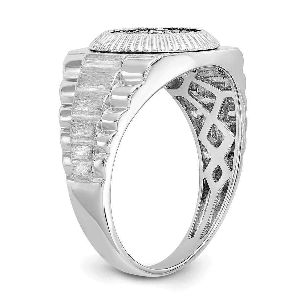 True Origin 14K White Gold Men's 1/4 carat Lab Grown Diamond VS+ F+ Complete Heirloom Ring