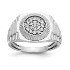 True Origin 14K White Gold Men's 1/4 carat Lab Grown Diamond VS+ F+ Complete Heirloom Ring