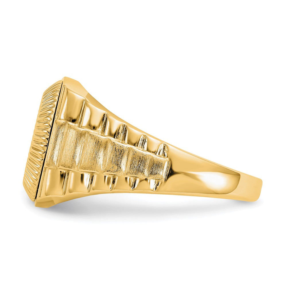 True Origin 14K Yellow Gold Men's 1/4 carat Lab Grown Diamond VS+ F+ Complete Heirloom Ring