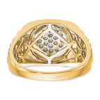 True Origin 14K Yellow Gold Men's 1/4 carat Lab Grown Diamond VS+ F+ Complete Heirloom Ring