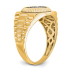 True Origin 14K Yellow Gold Men's 1/4 carat Lab Grown Diamond VS+ F+ Complete Heirloom Ring