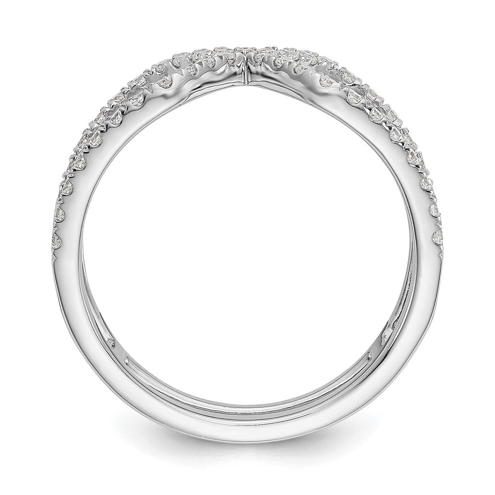 True Origin 14K White Gold 1/2 carat Lab Grown Diamond VS+ F+ Complete Geometric Ring