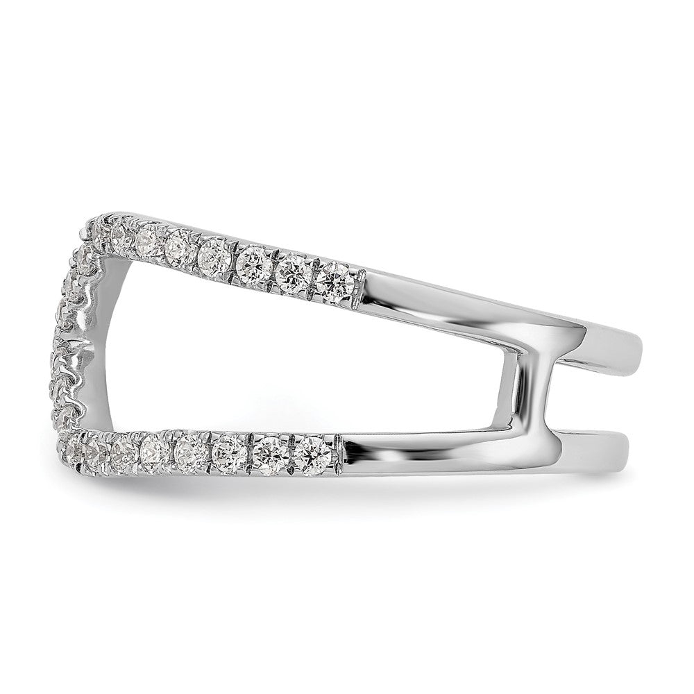 True Origin 14K White Gold 1/2 carat Lab Grown Diamond VS+ F+ Complete Geometric Ring