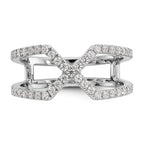 True Origin 14K White Gold 1/2 carat Lab Grown Diamond VS+ F+ Complete Geometric Ring