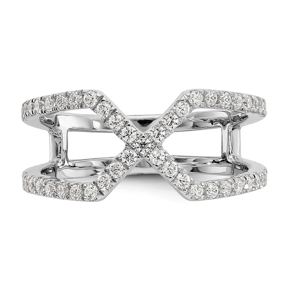 True Origin 14K White Gold 1/2 carat Lab Grown Diamond VS+ F+ Complete Geometric Ring