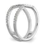 True Origin 14K White Gold 1/2 carat Lab Grown Diamond VS+ F+ Complete Geometric Ring
