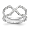 True Origin 14K White Gold 1/2 carat Lab Grown Diamond VS+ F+ Complete Geometric Ring