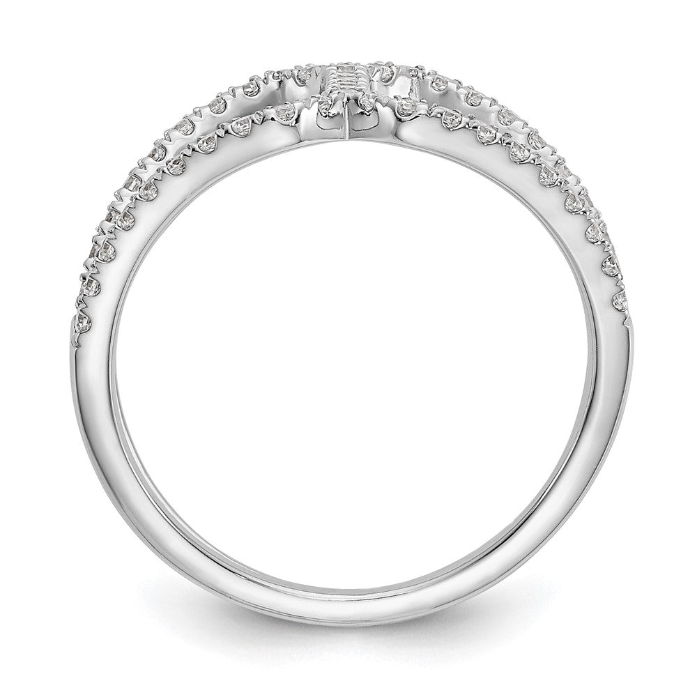 True Origin 14K White Gold 1/2 carat Lab Grown Diamond VS+ F+ Complete Geometric Ring