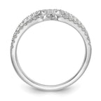 True Origin 14K White Gold 1/2 carat Lab Grown Diamond VS+ F+ Complete Geometric Ring