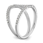 True Origin 14K White Gold 1/2 carat Lab Grown Diamond VS+ F+ Complete Geometric Ring