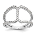 True Origin 14K White Gold 1/2 carat Lab Grown Diamond VS+ F+ Complete Geometric Ring