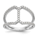 True Origin 14K White Gold 1/2 carat Lab Grown Diamond VS+ F+ Complete Geometric Ring