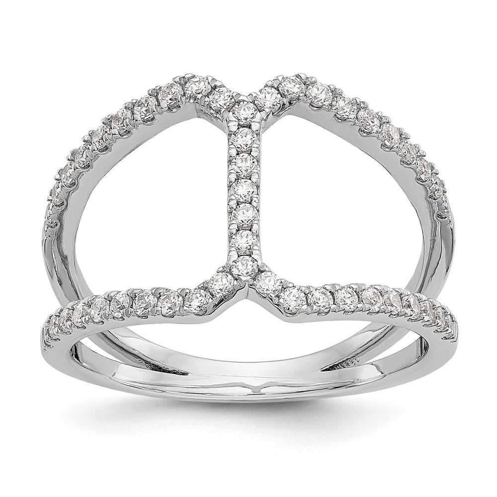 True Origin 14K White Gold 1/2 carat Lab Grown Diamond VS+ F+ Complete Geometric Ring