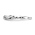14k White Gold 1/20 carat Diamond Fancy Twist Ring