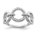 14k White Gold 1/6 carat Diamond Fancy Circles Ring