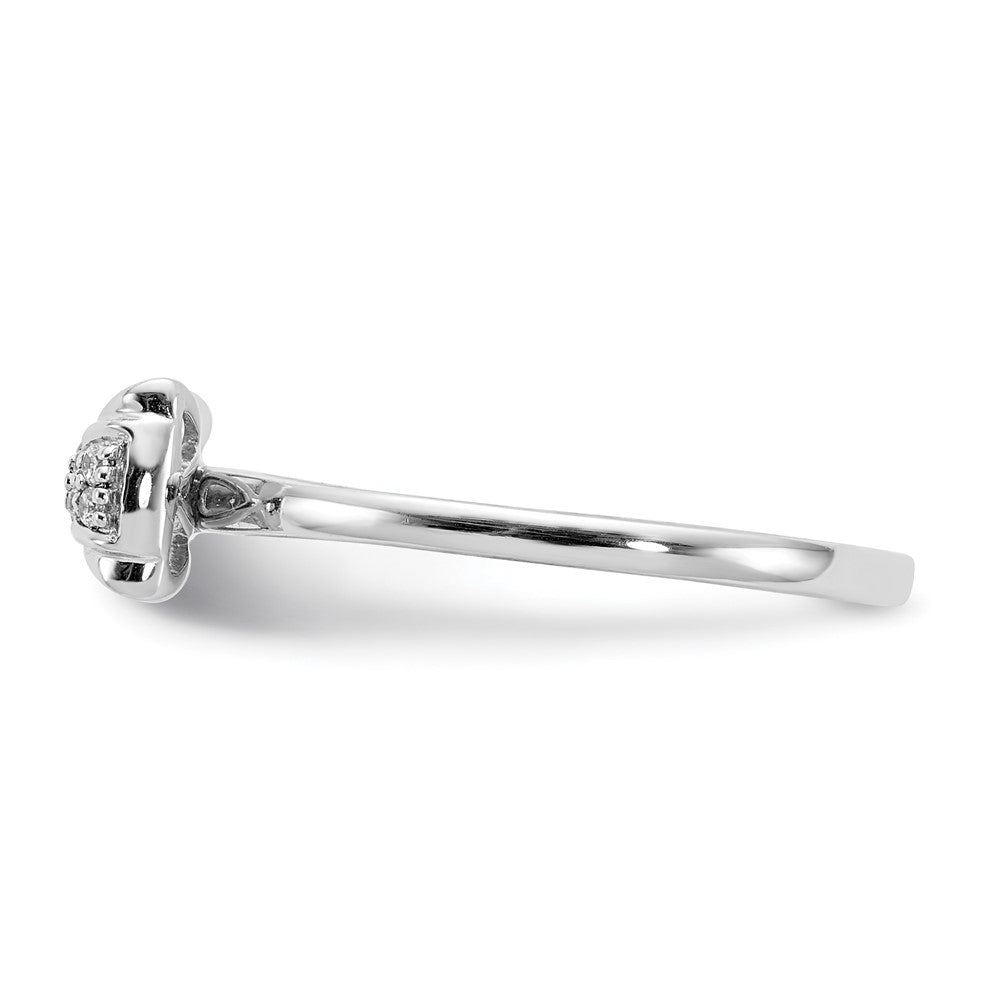 14k White Gold 1/15 carat Diamond Bow Ring
