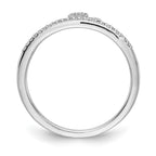 14k White Gold 1/10 carat Diamond Tiara Ring