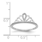 14k White Gold 1/10 carat Diamond Tiara Ring