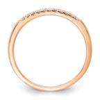 14k Rose Gold 1/10 carat Lab Grown Diamond VS/SI+ G+ Complete Wedding Band