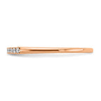 14k Rose Gold 1/10 carat Lab Grown Diamond VS/SI+ G+ Complete Wedding Band