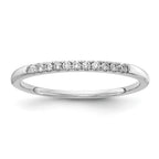 14k White Gold 1/10 carat Lab Grown Diamond VS/SI+ G+ Complete Wedding Band