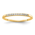14k 1/10 carat Lab Grown Diamond VS/SI+ G+ Complete Wedding Band