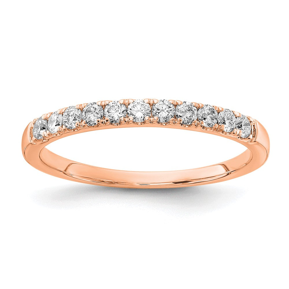 14k Rose Gold 1/3 carat Lab Grown Diamond VS/SI+ G+ Complete Wedding Band