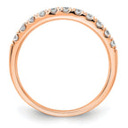 14k Rose Gold 1/2 carat Lab Grown Diamond VS/SI+ G+ Complete Wedding Band