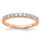 14k Rose Gold 1/2 carat Lab Grown Diamond VS/SI+ G+ Complete Wedding Band