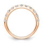 14k Rose Gold 1 carat Lab Grown Diamond VS/SI+ G+ Complete Wedding Band
