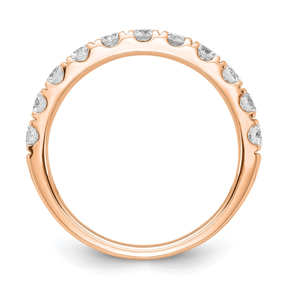 14k Rose Gold 1 carat Lab Grown Diamond VS/SI+ G+ Complete Wedding Band