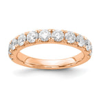 14k Rose Gold 1 1/2 carat Lab Grown Diamond VS/SI+ G+ Complete Wedding Band
